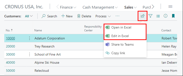 Open in Excel: مشاهده سریع و گزارشگیری آفلاین